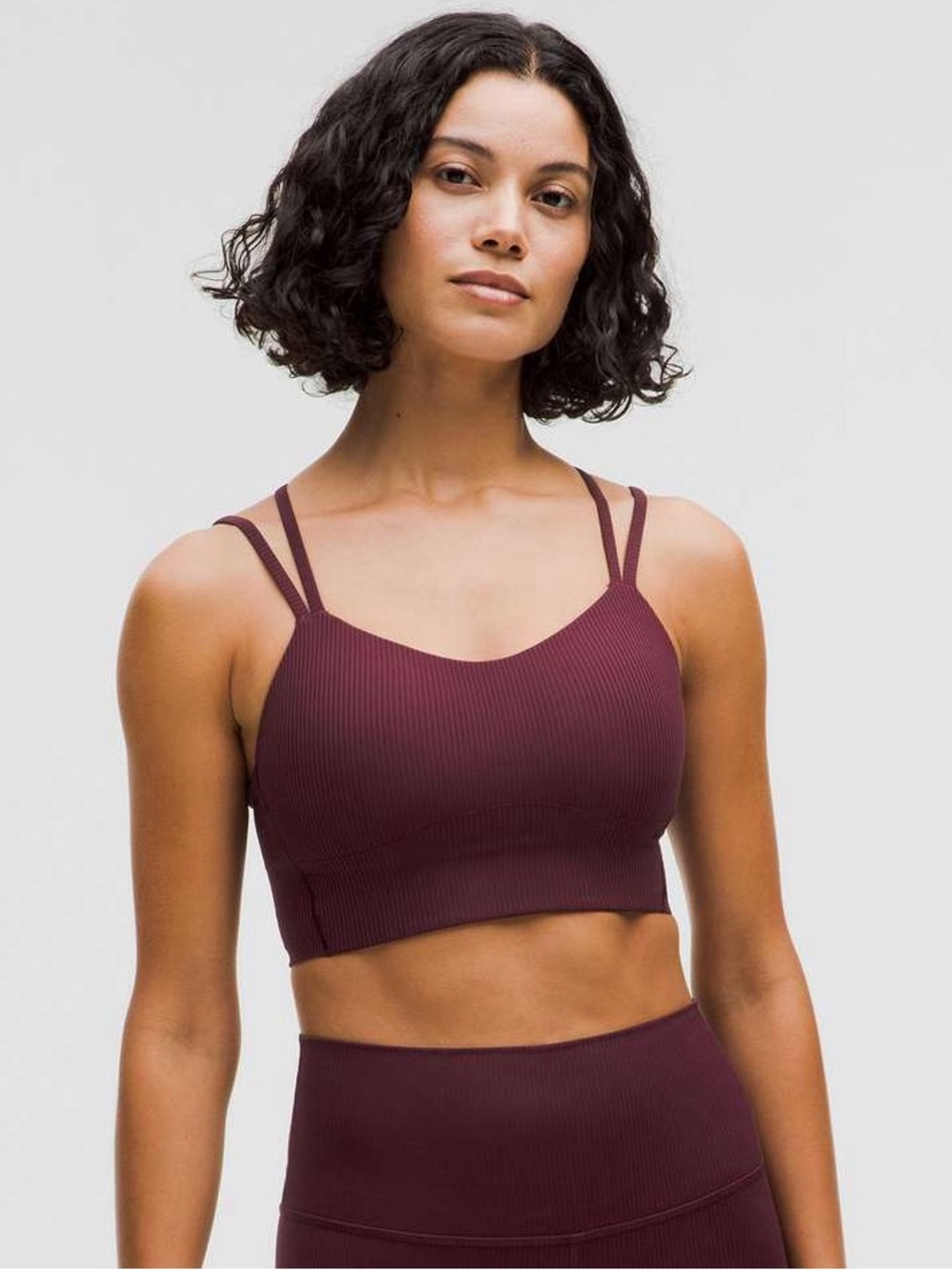 Lululemon like a cloud ribbed longline bra